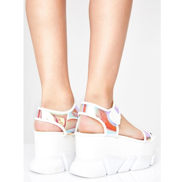 Last Size 6 🖤Transparent Holographic Flatform - Picture 7 of 7